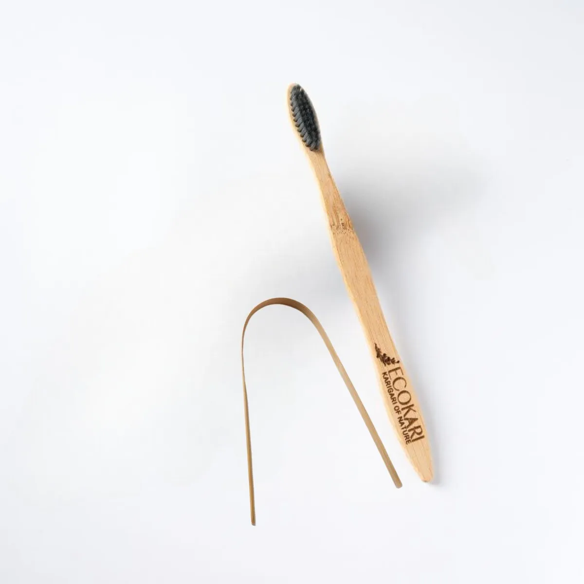 Organic Bamboo Toothbrush with Tongue Cleaner