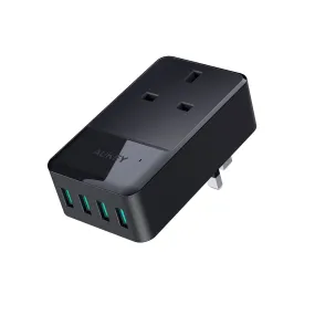 PA-S11 PowerHub Mini 4 USB Port With 1 Socket Travel Charger