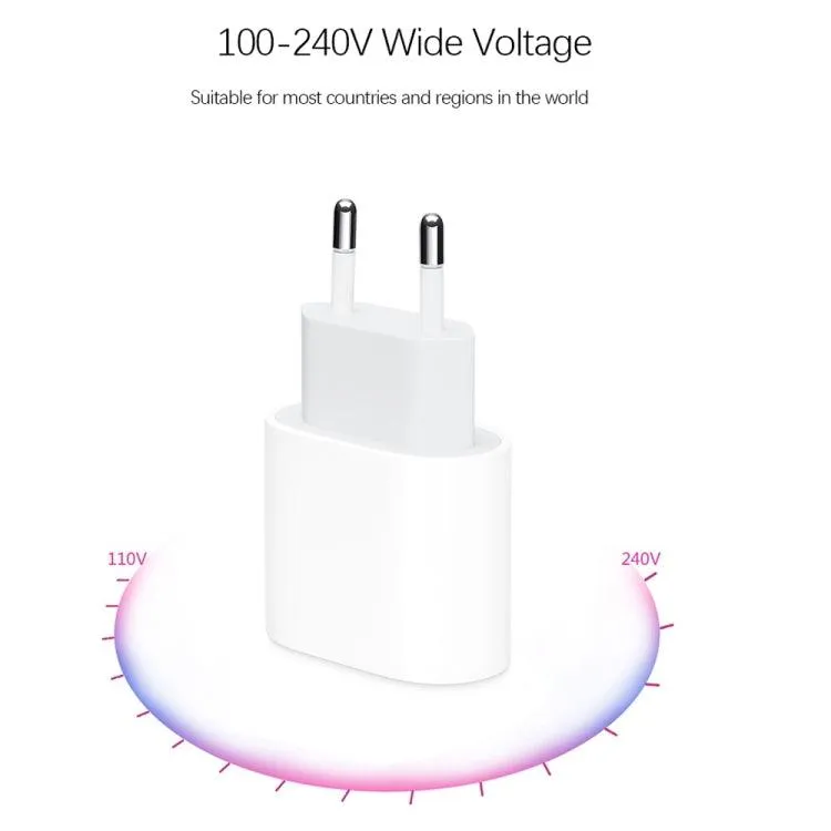 PD 20W Compact USB-C Travel Charger with EU Plug