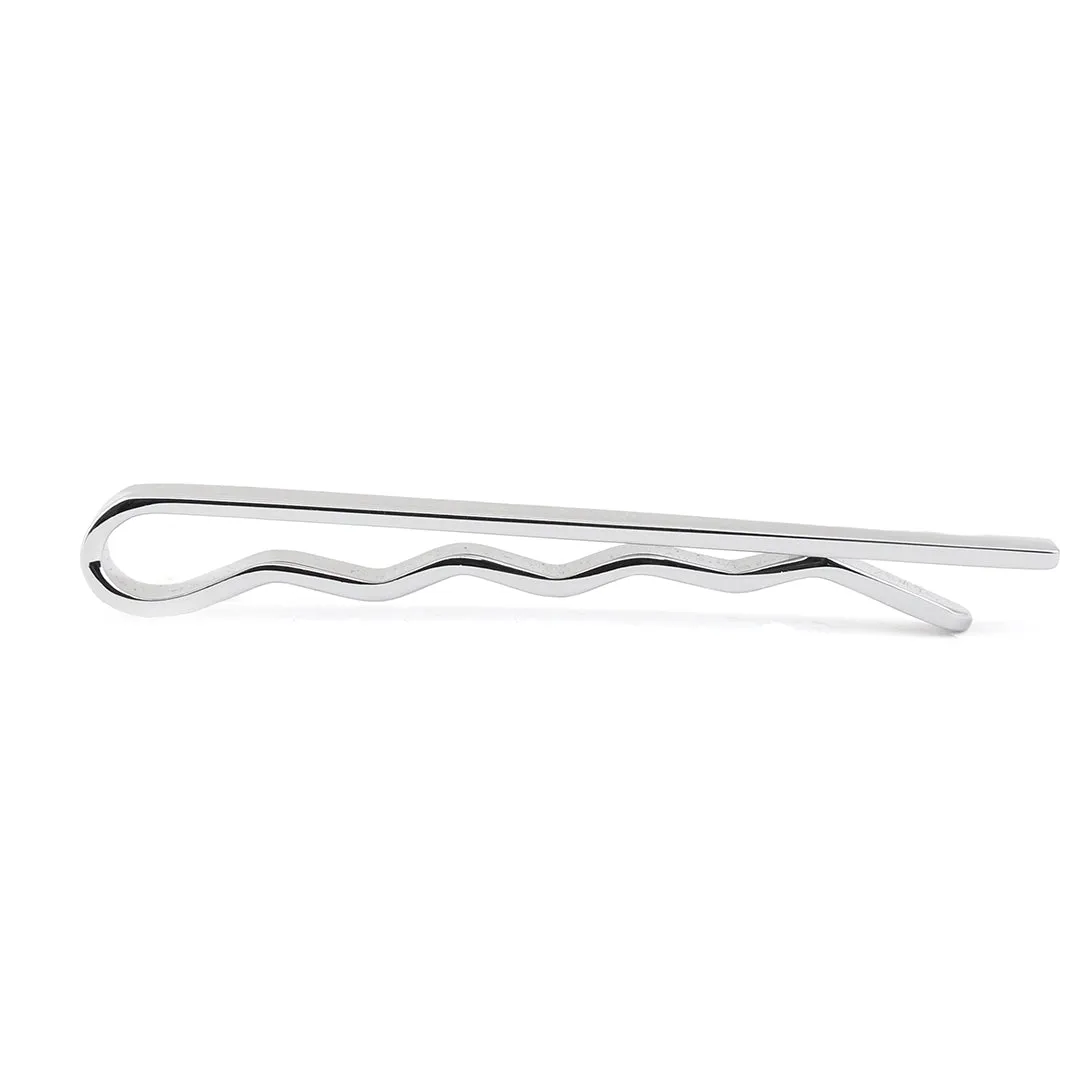 Peluche Twisted Silver Tie Pin