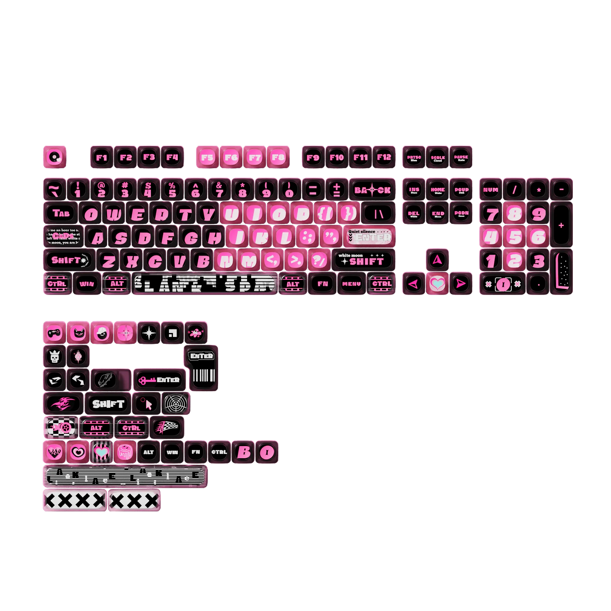 Pink Phantom Keycap Set (139-key)