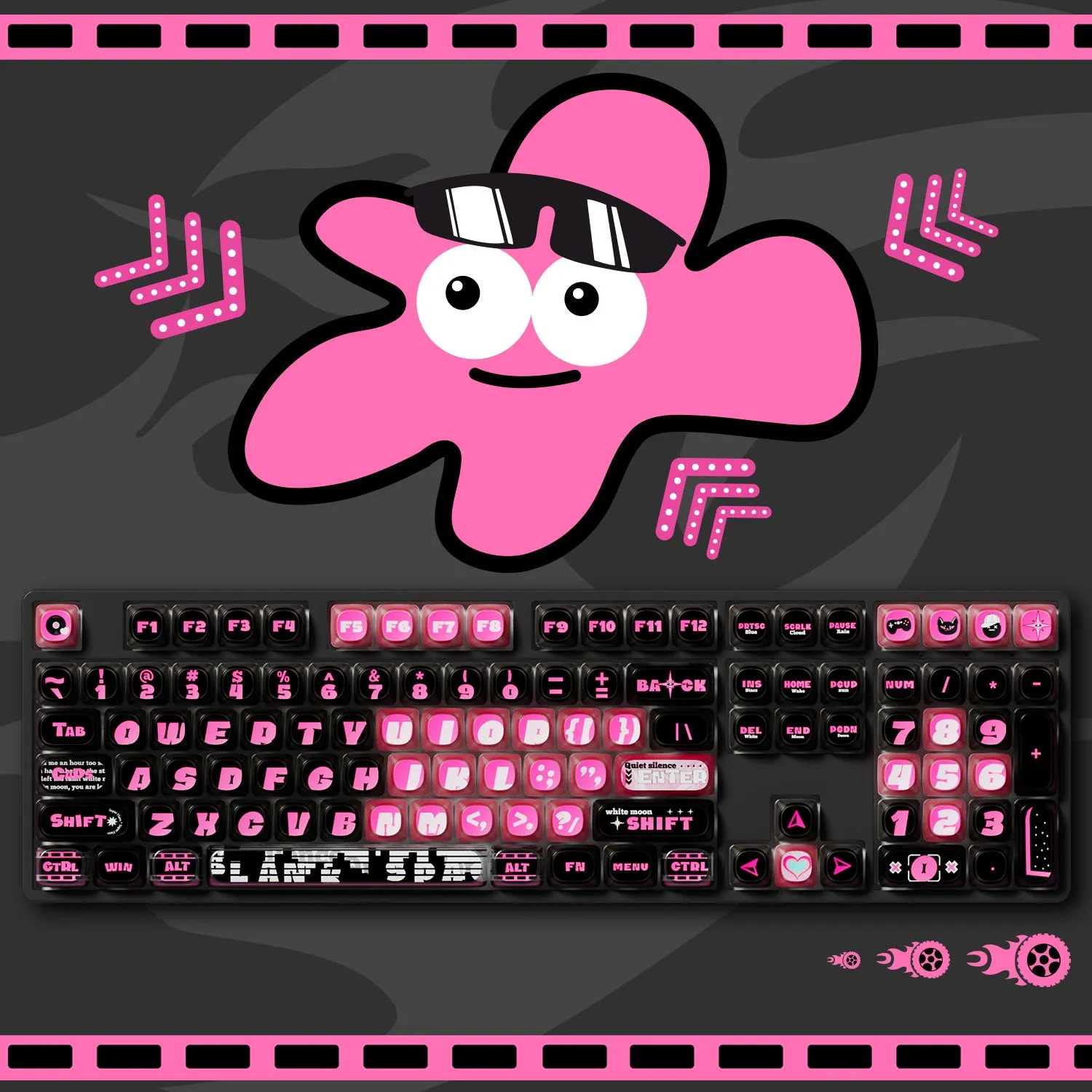 Pink Phantom Keycap Set (139-key)