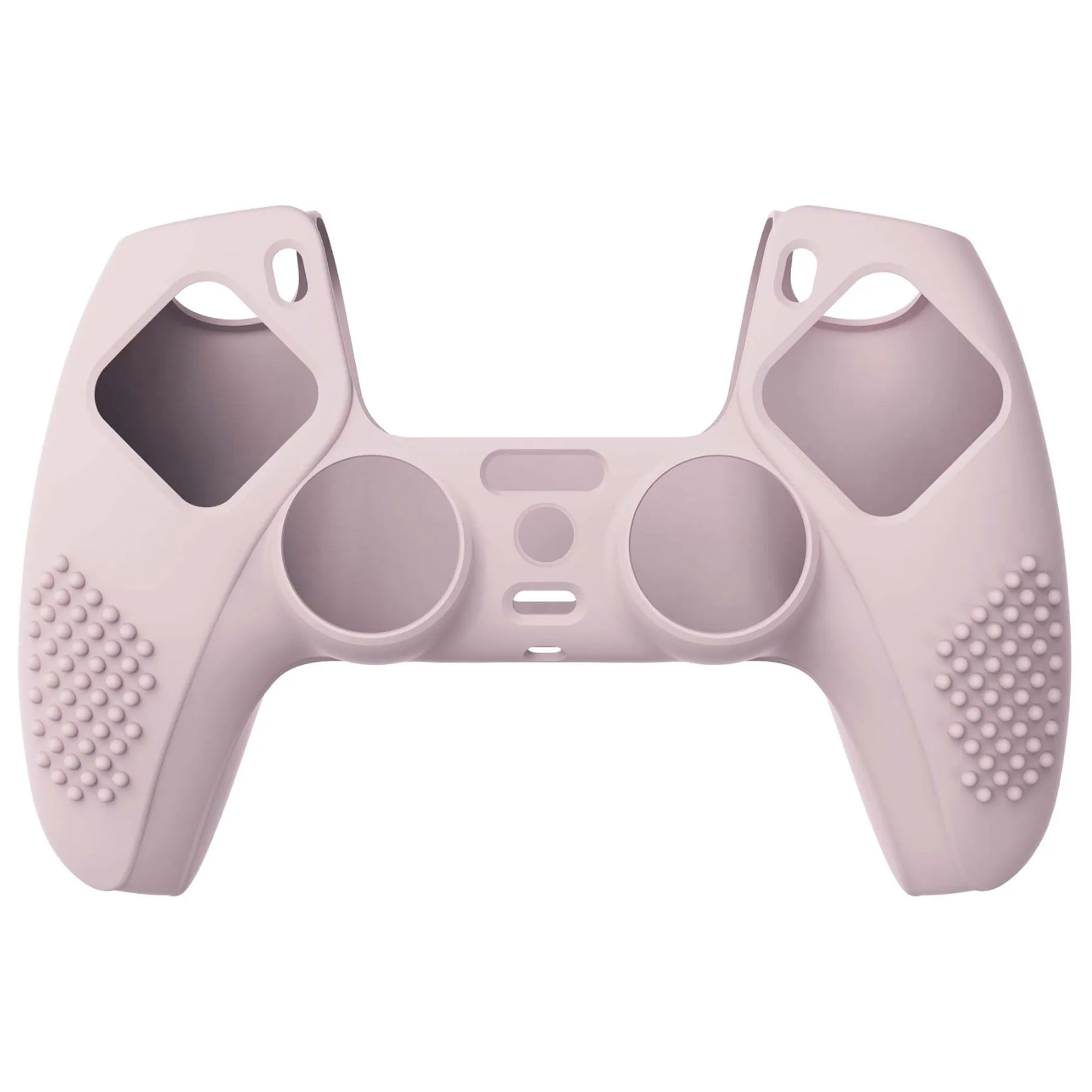 PlayVital Pink 3D Studded Edition Anti-slip Silicone Cover Skin for 5 Controller, Soft Rubber Case Protector for PS5 Wireless Controller with 6 White Thumb Grip Caps - TDPF005