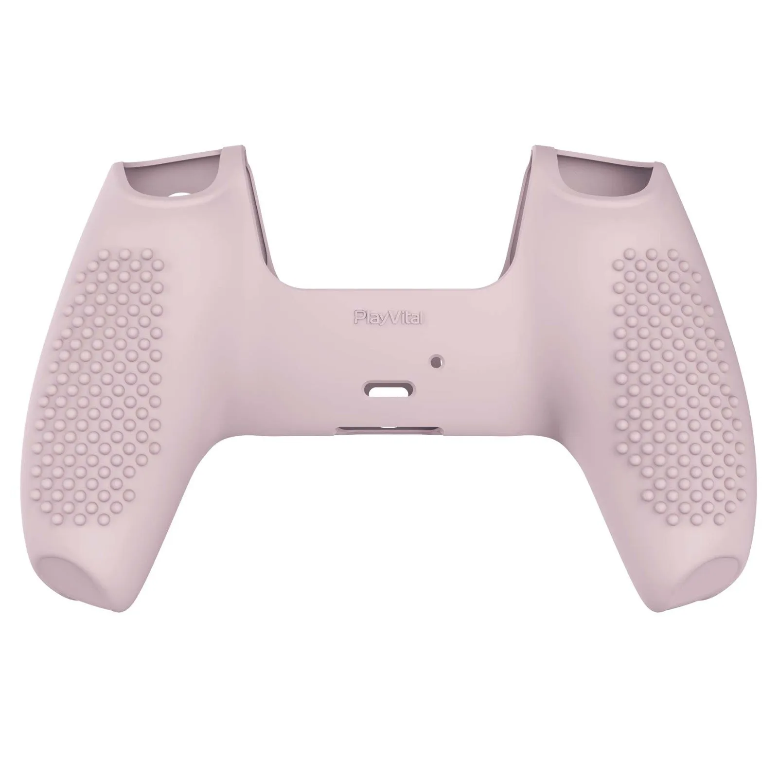 PlayVital Pink 3D Studded Edition Anti-slip Silicone Cover Skin for 5 Controller, Soft Rubber Case Protector for PS5 Wireless Controller with 6 White Thumb Grip Caps - TDPF005