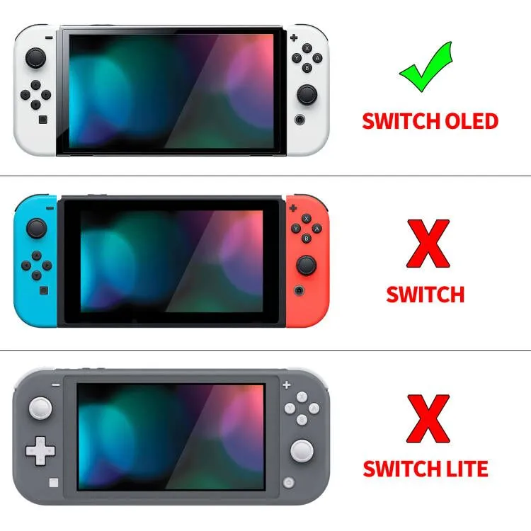 PlayVital ZealProtect Soft Protective Case for Nintendo Switch OLED, Flexible Protector Joycon Grip Cover for Nintendo Switch OLED with Thumb Grip Caps & ABXY Direction Button Caps - ICY Cube Penguin - XSOYV6011