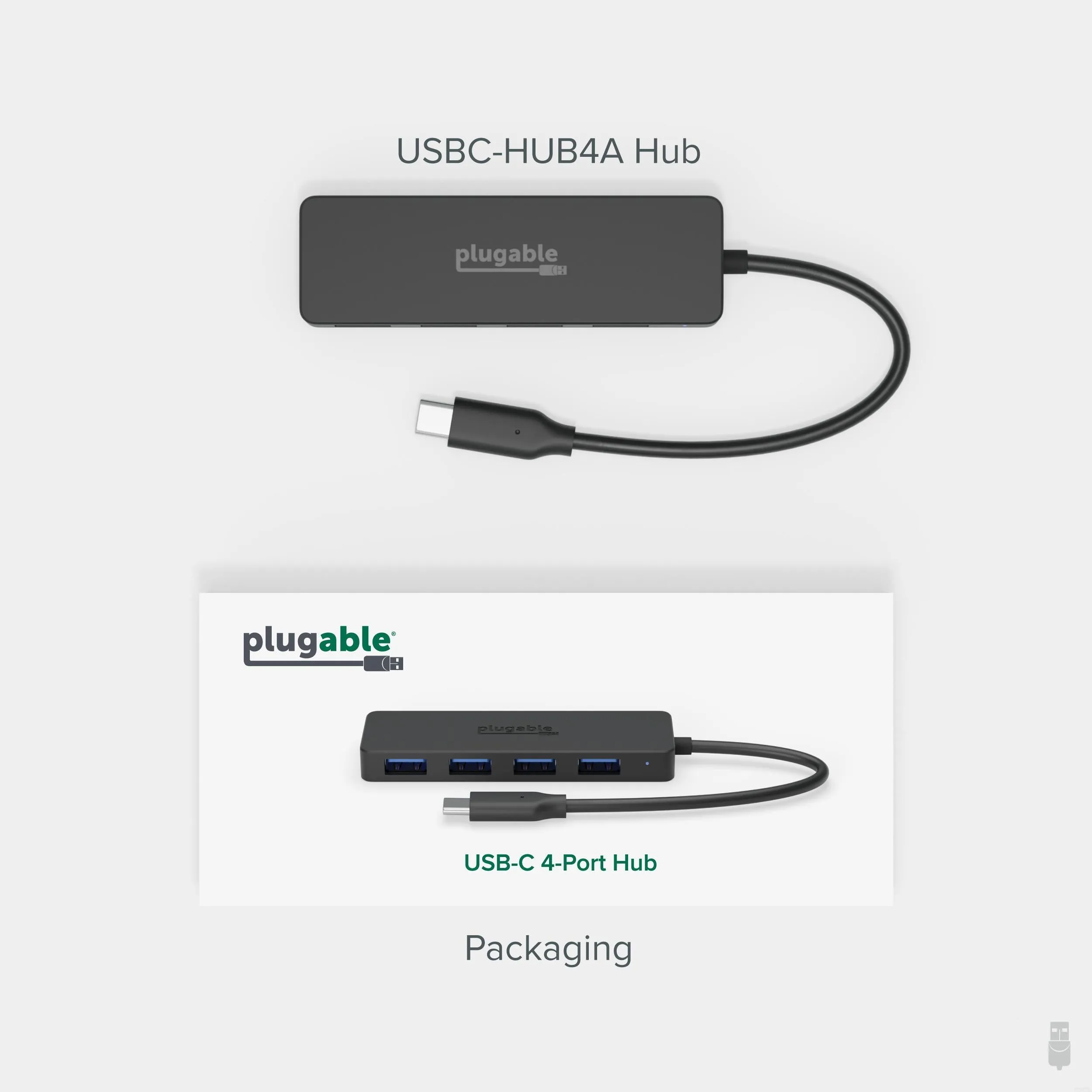 Plugable USB-C 4-Port Hub