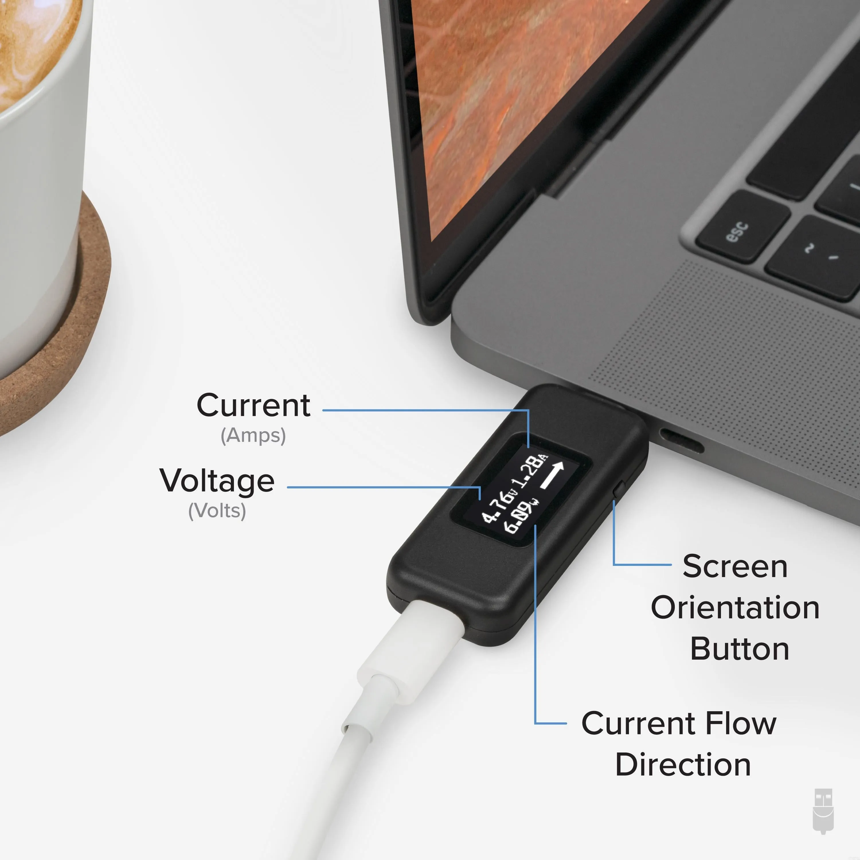 Plugable USB-C Voltage and Amperage Meter