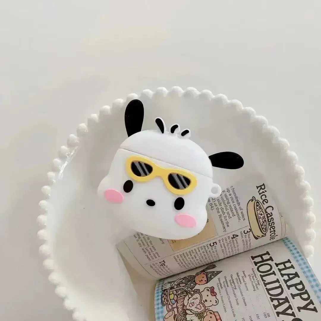 Pochacco Sunglasses Silicone AirPods Case