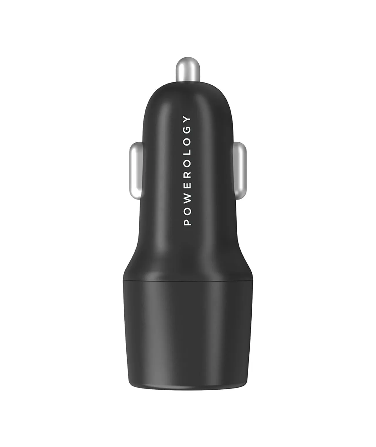 Powerology 32W Dual Port USB Car Charger with USB-C to Lightning Cable