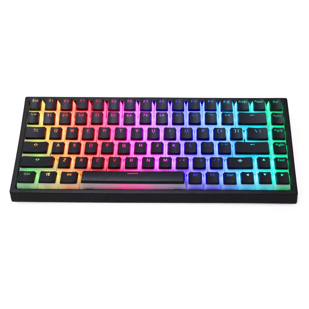 pudding V2 pbt doubleshot keycap oem backlit mechanical keyboard white black