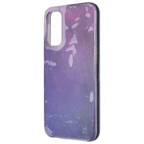 PureGear Slim Shell Designer Case for Galaxy A14 5G - Purple/Blue Glitter