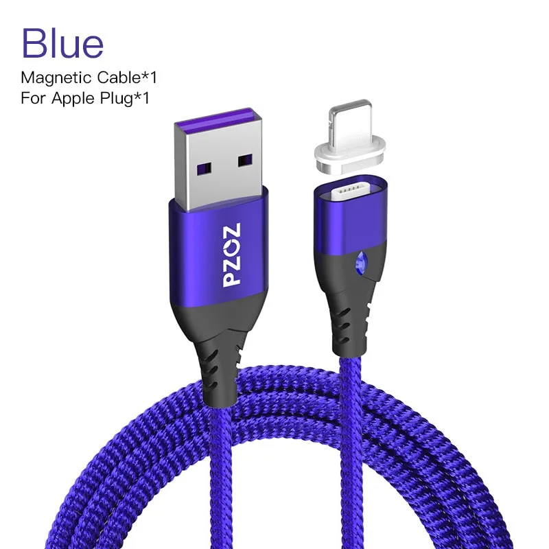 PZOZ 5A Magnetic Cable Micro usb Type C Super Fast Charging Microusb Type-C Magnet Charger usb c For iphone X 7 huawei usb cable