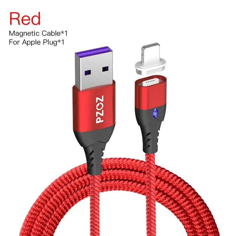 PZOZ 5A Magnetic Cable Micro usb Type C Super Fast Charging Microusb Type-C Magnet Charger usb c For iphone X 7 huawei usb cable