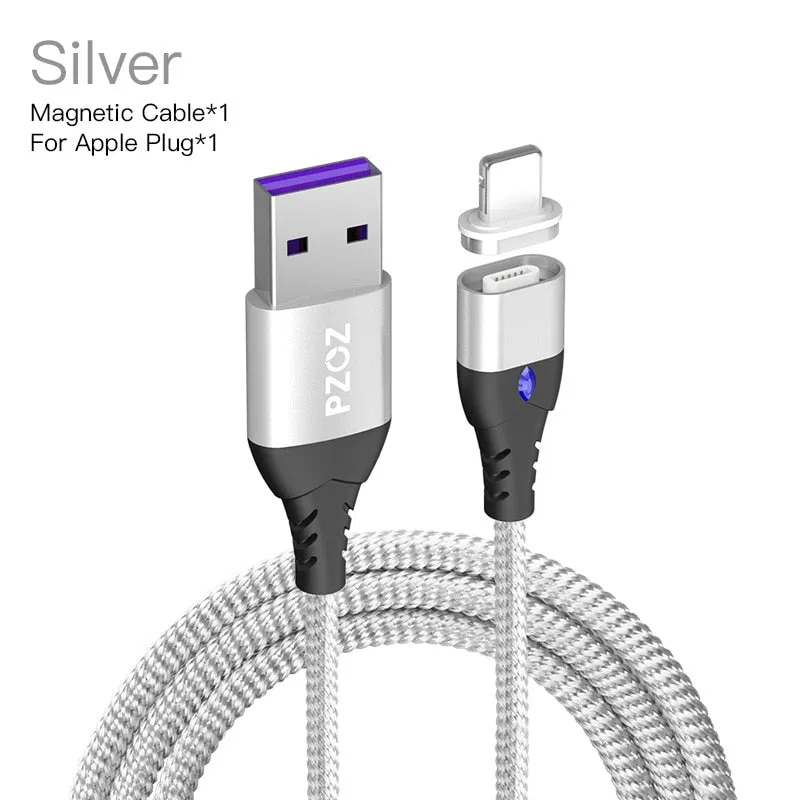 PZOZ 5A Magnetic Cable Micro usb Type C Super Fast Charging Microusb Type-C Magnet Charger usb c For iphone X 7 huawei usb cable