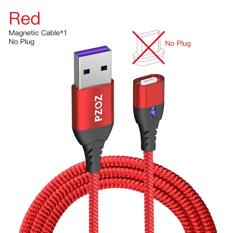 PZOZ 5A Magnetic Cable Micro usb Type C Super Fast Charging Microusb Type-C Magnet Charger usb c For iphone X 7 huawei usb cable