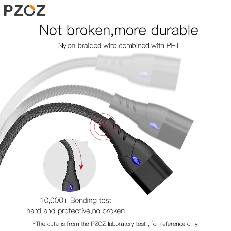 PZOZ 5A Magnetic Cable Micro usb Type C Super Fast Charging Microusb Type-C Magnet Charger usb c For iphone X 7 huawei usb cable