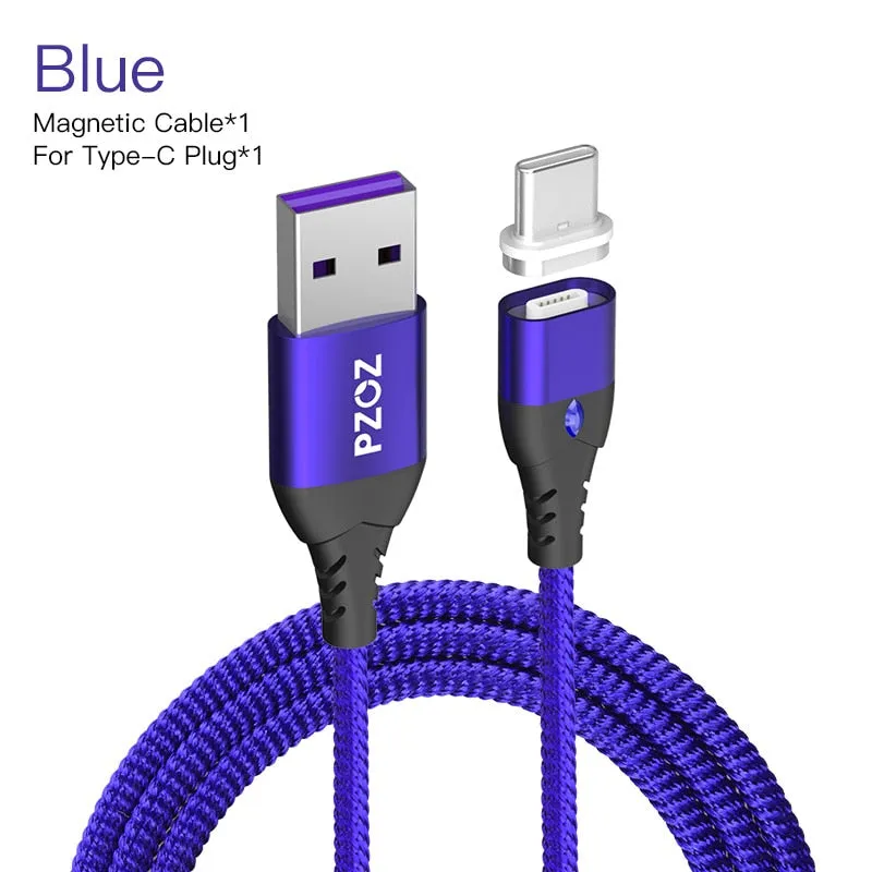 PZOZ 5A Magnetic Cable Micro usb Type C Super Fast Charging Microusb Type-C Magnet Charger usb c For iphone X 7 huawei usb cable