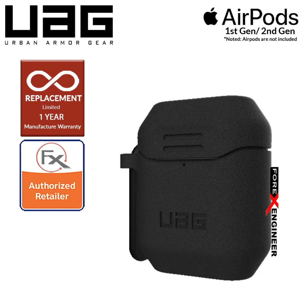 [RACKV2_CLEARANCE] UAG Silicone Case V2 for Airpods 1 and 2  - Black Color (Barcode : 812451035353 )