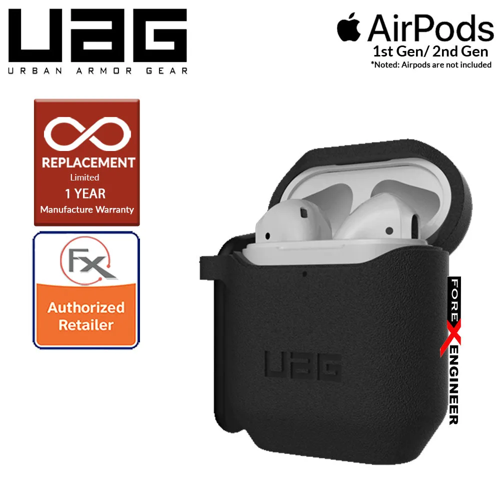 [RACKV2_CLEARANCE] UAG Silicone Case V2 for Airpods 1 and 2  - Black Color (Barcode : 812451035353 )