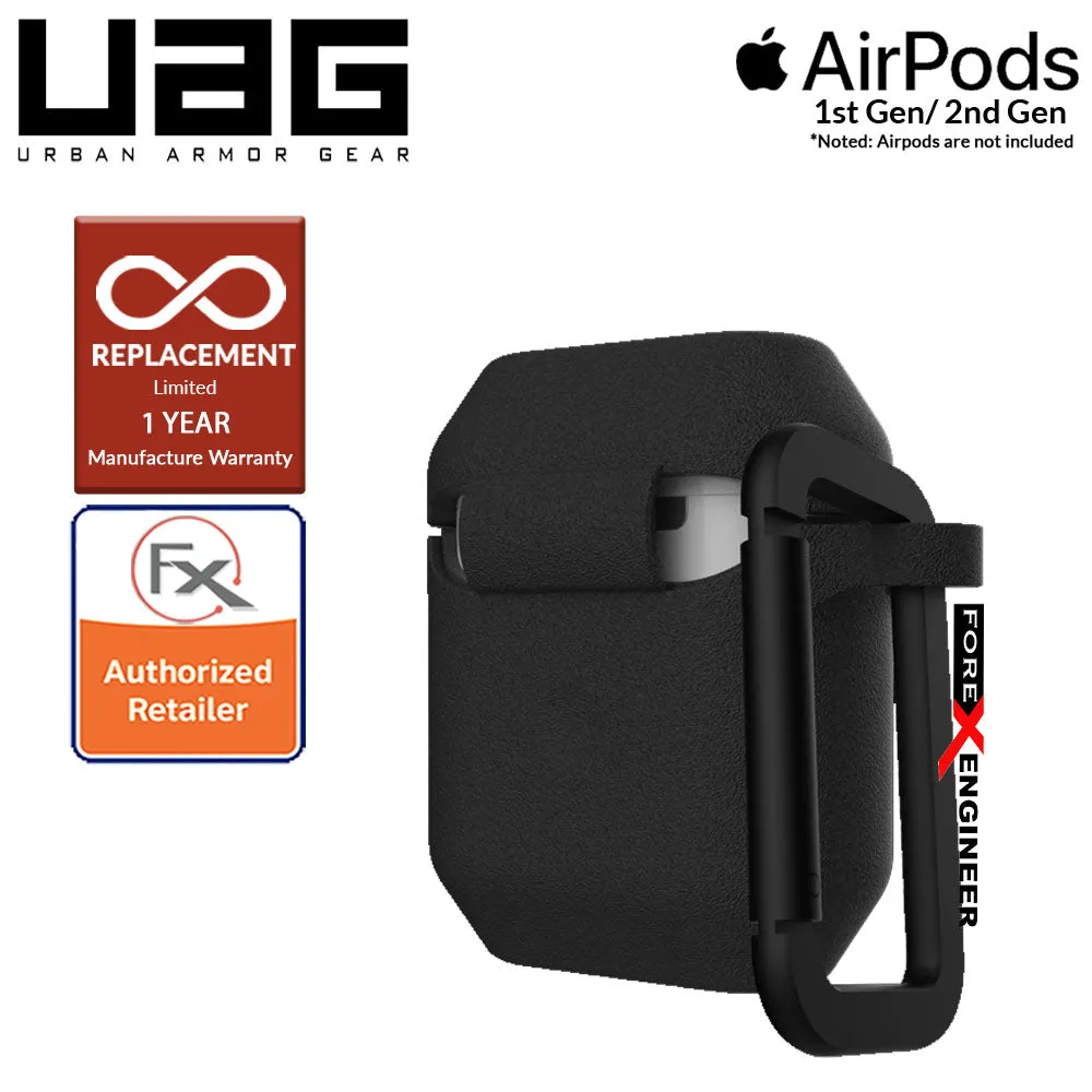 [RACKV2_CLEARANCE] UAG Silicone Case V2 for Airpods 1 and 2  - Black Color (Barcode : 812451035353 )