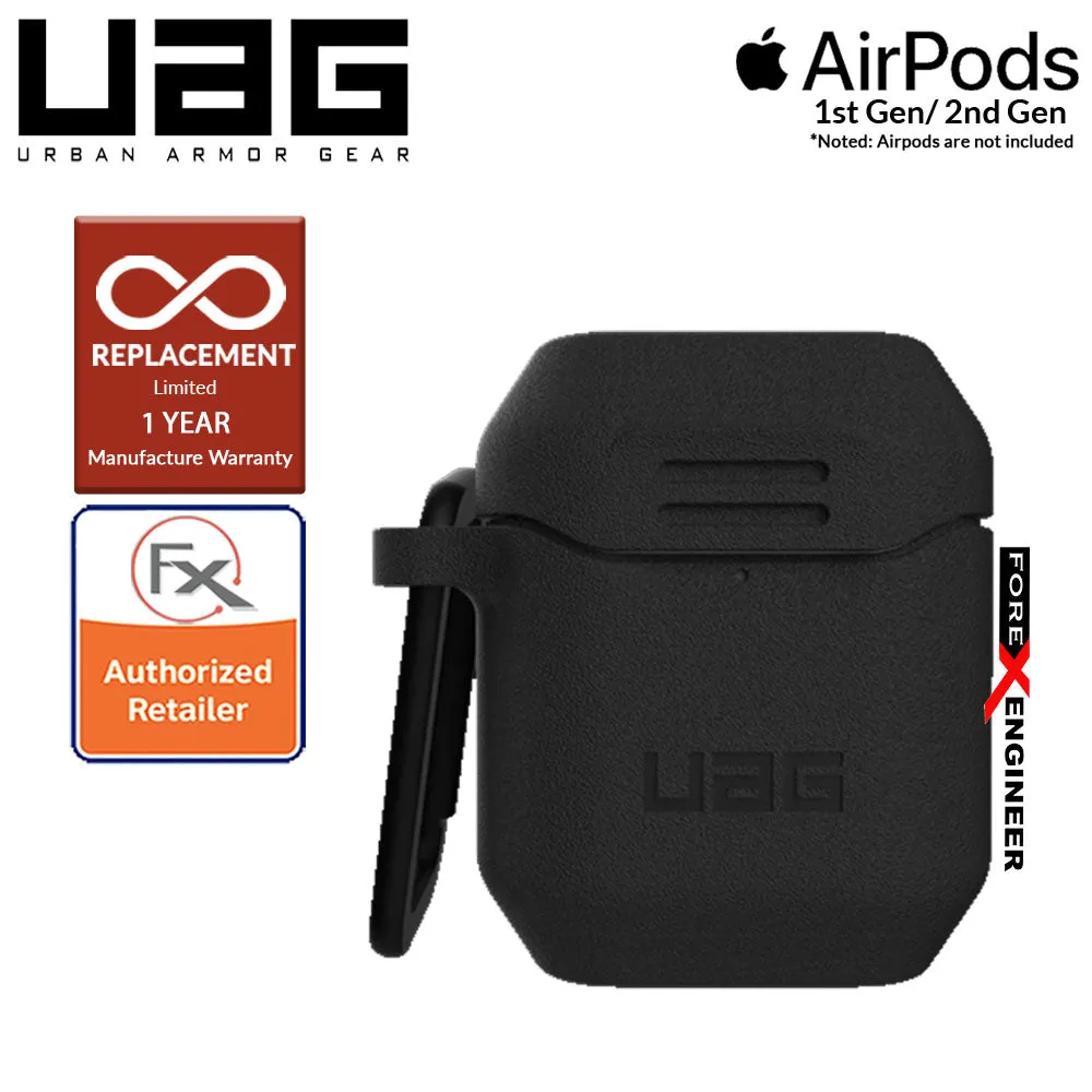 [RACKV2_CLEARANCE] UAG Silicone Case V2 for Airpods 1 and 2  - Black Color (Barcode : 812451035353 )