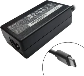 Replacement USB-C Laptop Charger, 65W, Works with any Notebook that Charges via USB-C - Delta