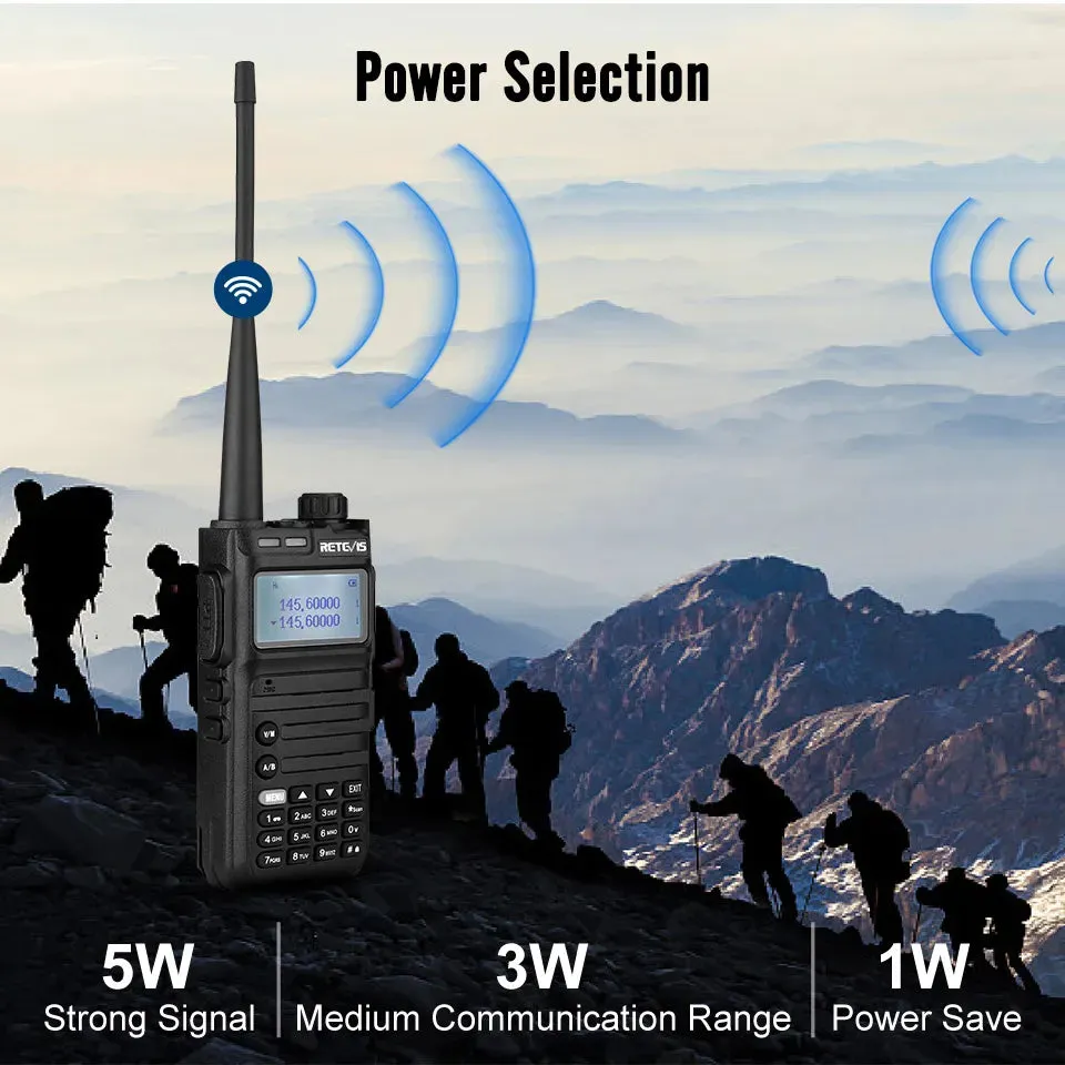 Retevis RA685 Walkie Talkie Ham Two-way Radio Stations Long Range Walkie-talkies Profesional UHF VHF USB Type C Charger 5W