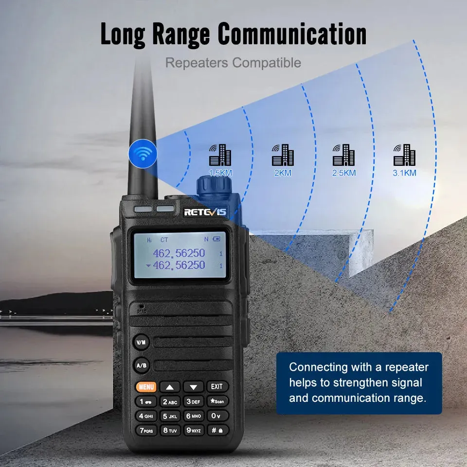 Retevis RA685 Walkie Talkie Ham Two-way Radio Stations Long Range Walkie-talkies Profesional UHF VHF USB Type C Charger 5W