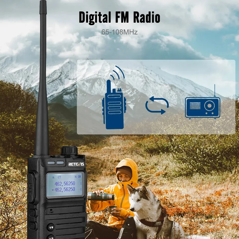 Retevis RA685 Walkie Talkie Ham Two-way Radio Stations Long Range Walkie-talkies Profesional UHF VHF USB Type C Charger 5W