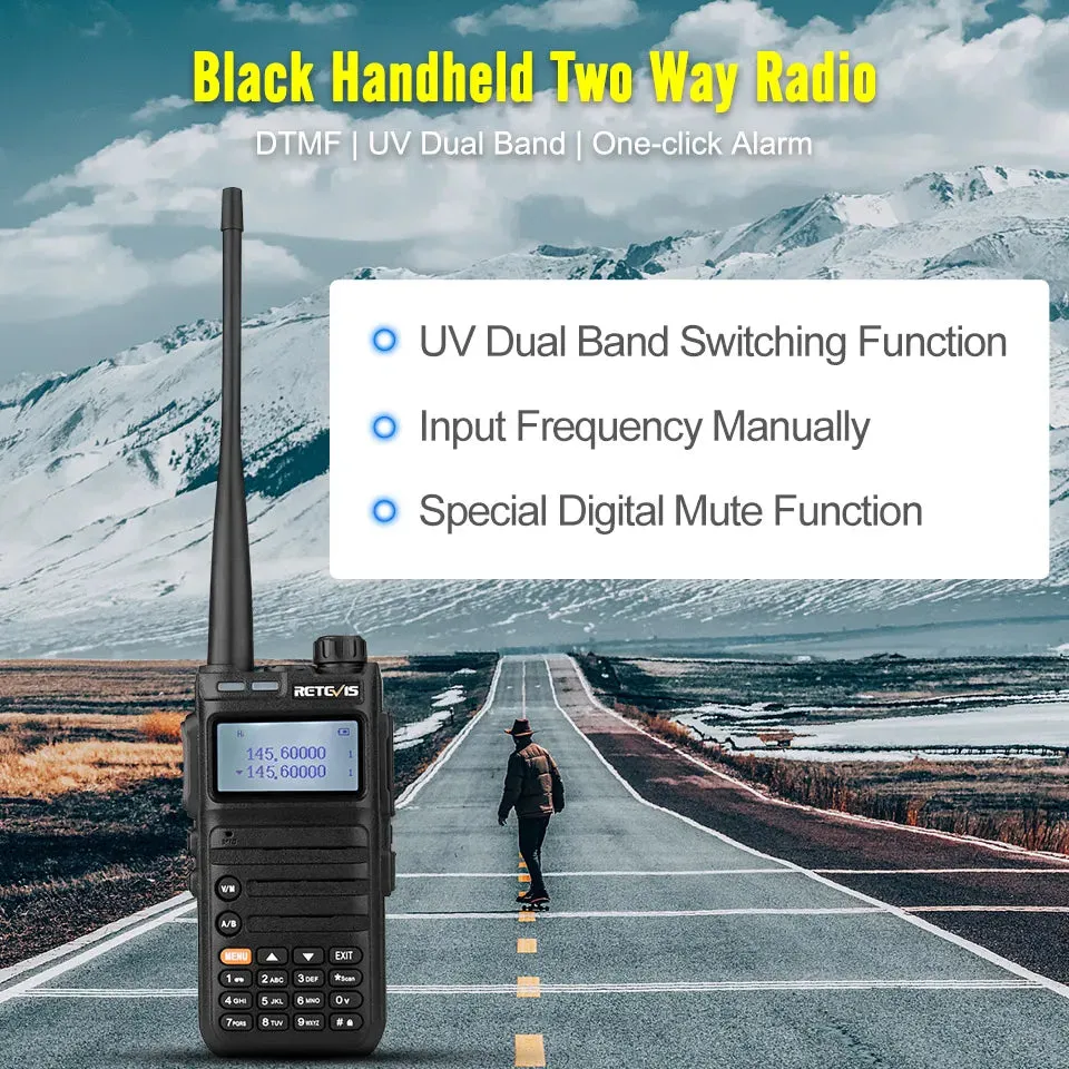 Retevis RA685 Walkie Talkie Ham Two-way Radio Stations Long Range Walkie-talkies Profesional UHF VHF USB Type C Charger 5W