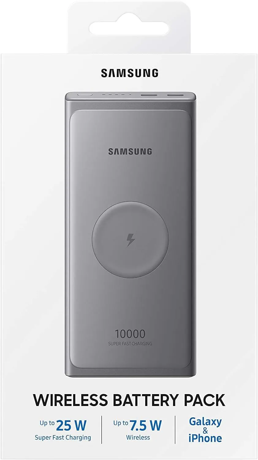 Samsung 25W Grey Dual USB C Wireless Battery Pack 10000 mAh - EB-U3300XJEGEU