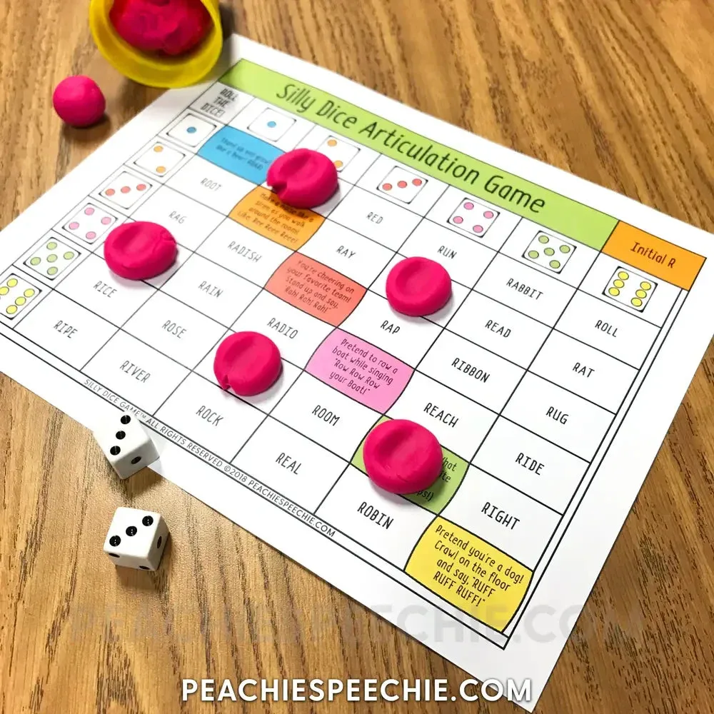 Silly Dice Game for Speech & Language Therapy