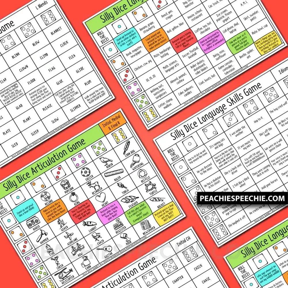 Silly Dice Game for Speech & Language Therapy