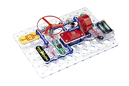 Snap Circuits Jr. SC-100 Electronics Exploration Kit, Over 100 Projects, Full Color Project Manual, 28 Snap Circuits Parts, STEM Educational Toy for Kids 8  