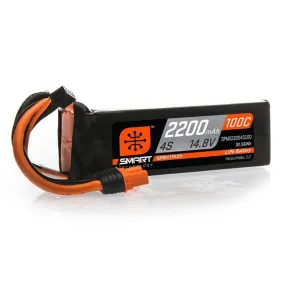 Spektrum 2200mAh 4S 14.8V 100C Smart LiPo Battery; IC3 SPMX22004S100