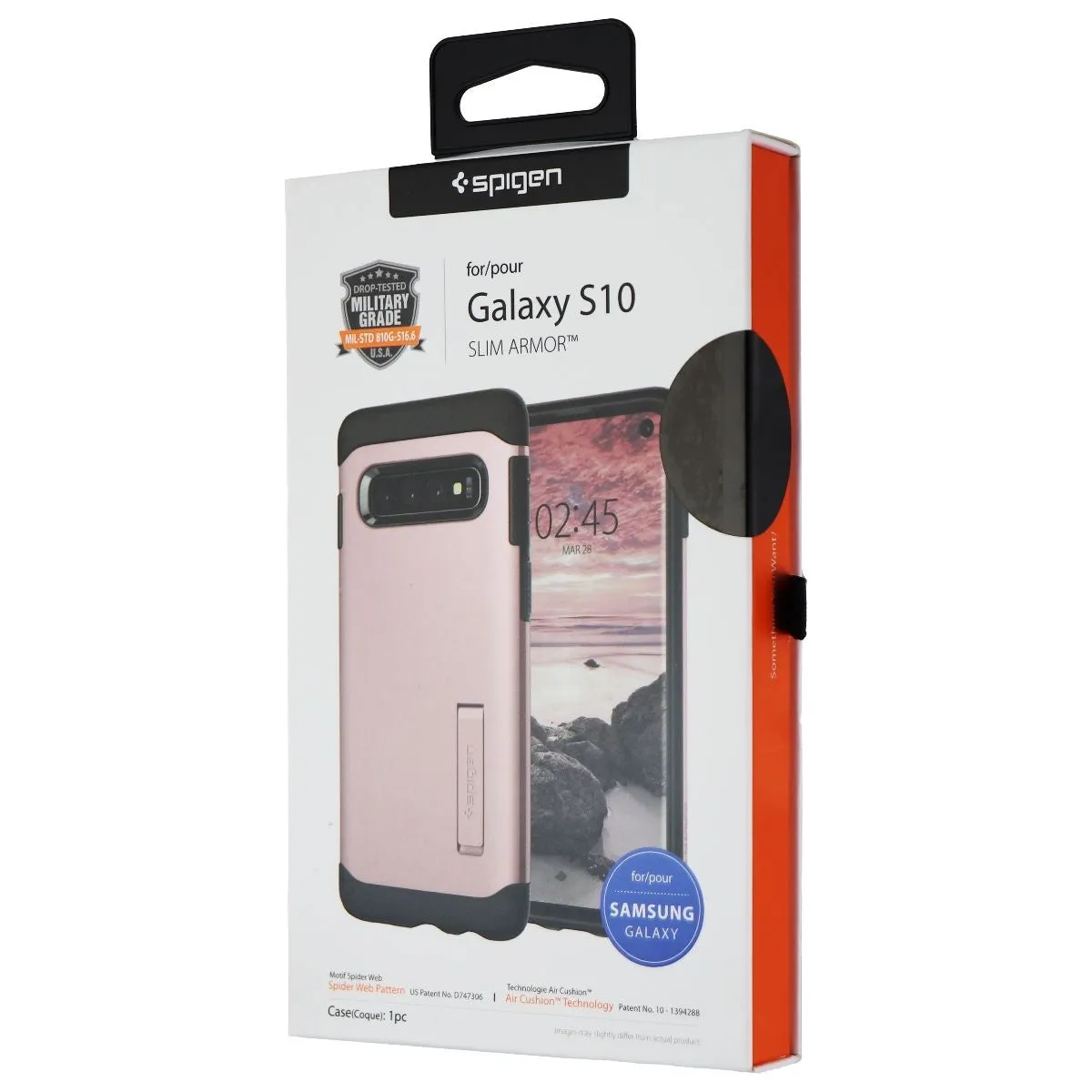 Spigen Slim Armor Series Case for Samsung Galaxy S10 - Rose Gold/Black