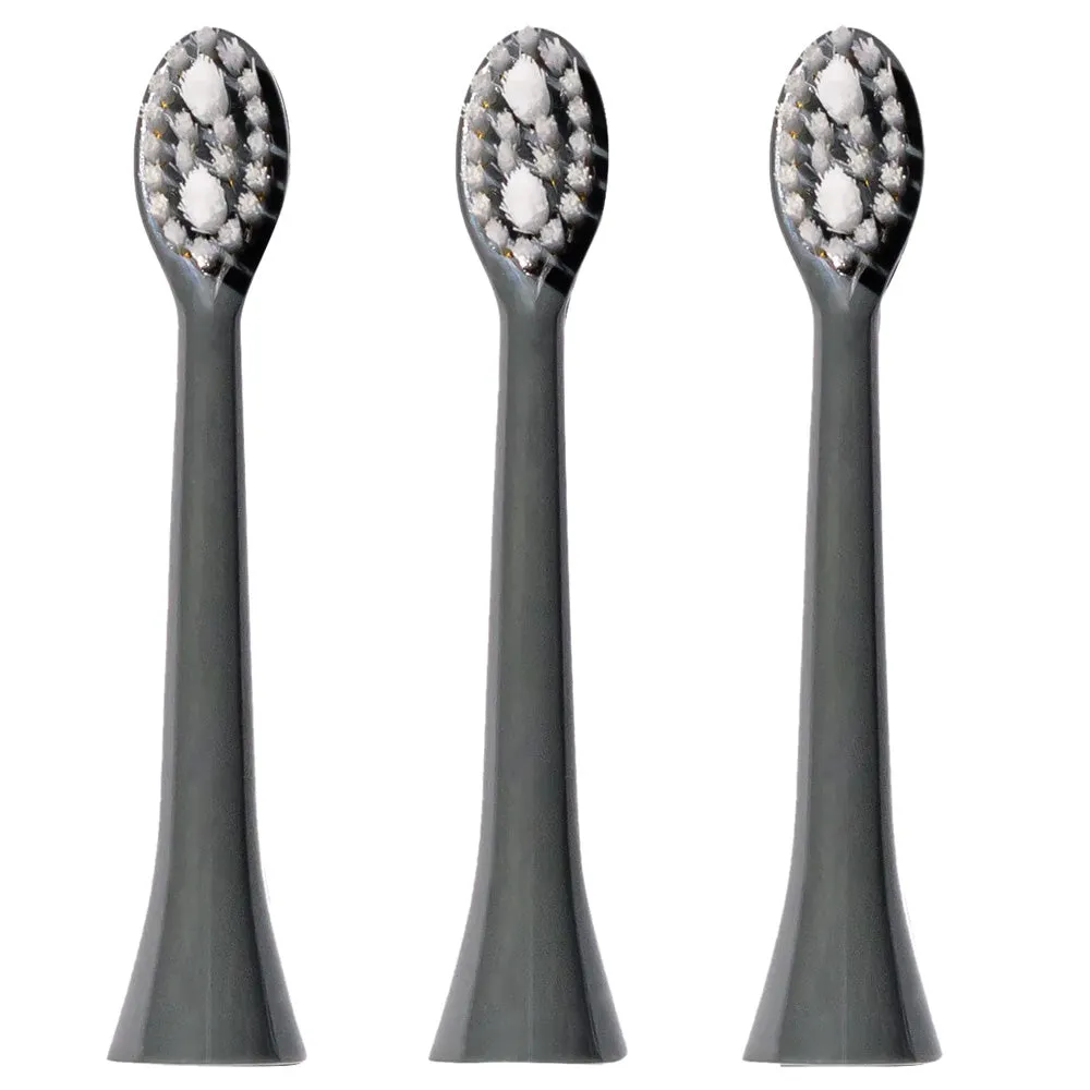 Spotlight Oral Care Sonic Toothbrush Replacement Heads Pack of 3 - Graphite Grey | GREYHEADS