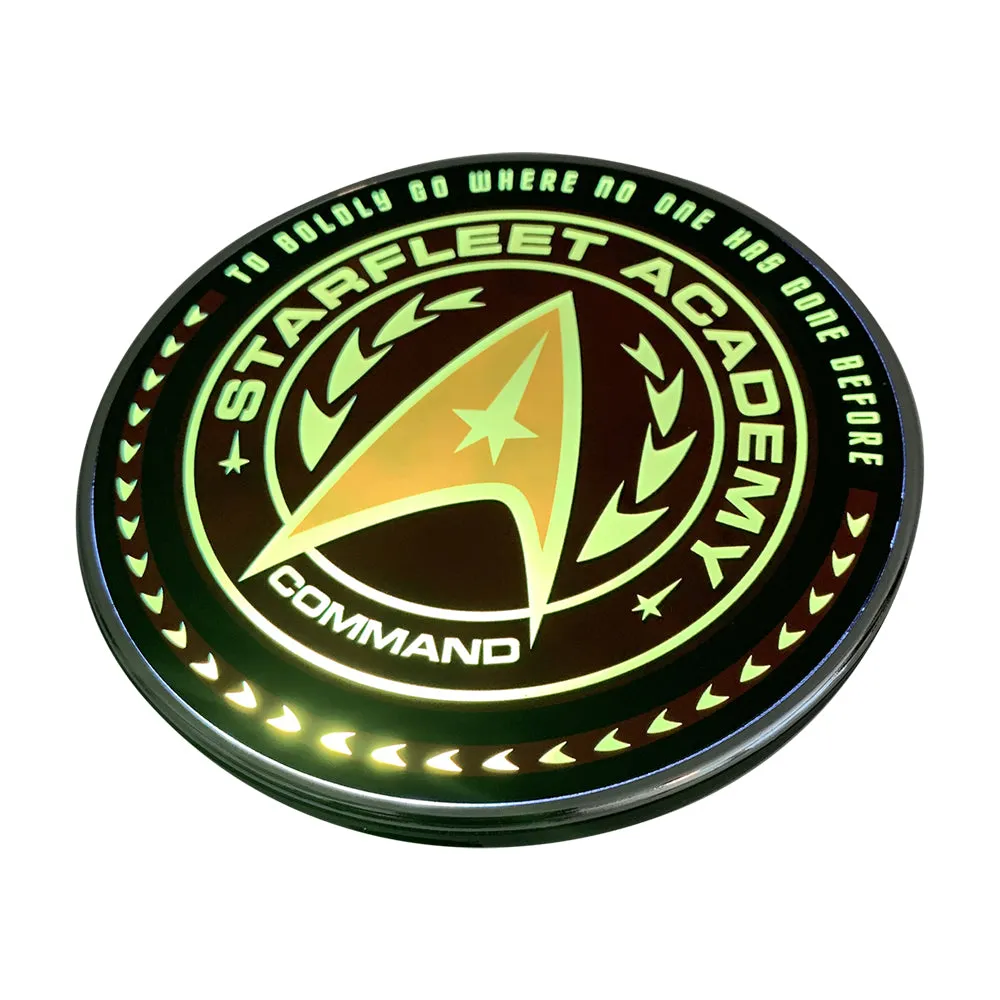 Star Trek Academy Qi Wireless Charger With Illuminated Command Logo & Built-In Power bank