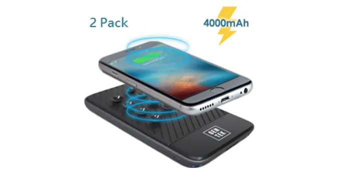 Suction Cup Wireless Charging Power Bank - Ships Next Day!