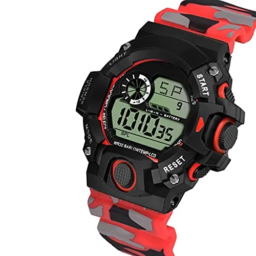 SWADESI STUFF Red Color Army Kids Digital Watch for Boys