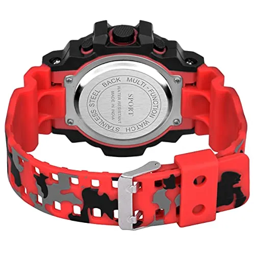 SWADESI STUFF Red Color Army Kids Digital Watch for Boys