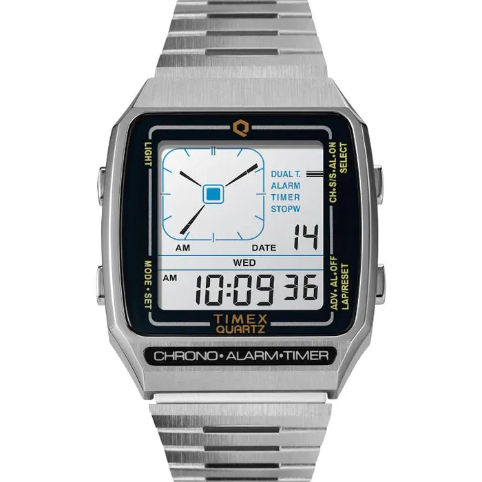 Timex Q LCA Reissue Digital 33mm Silver