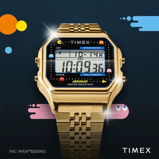 Timex T80 x PAC-MAN Digital Gold SS