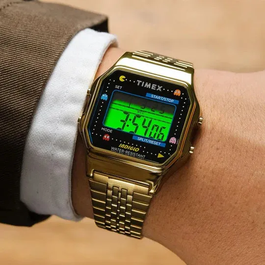 Timex T80 x PAC-MAN Digital Gold SS