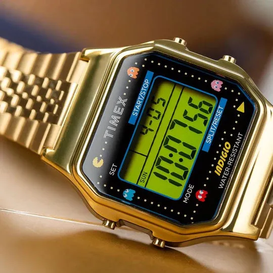 Timex T80 x PAC-MAN Digital Gold SS