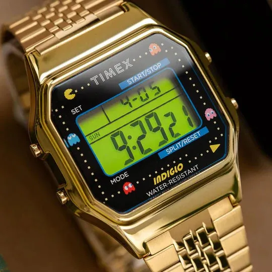 Timex T80 x PAC-MAN Digital Gold SS