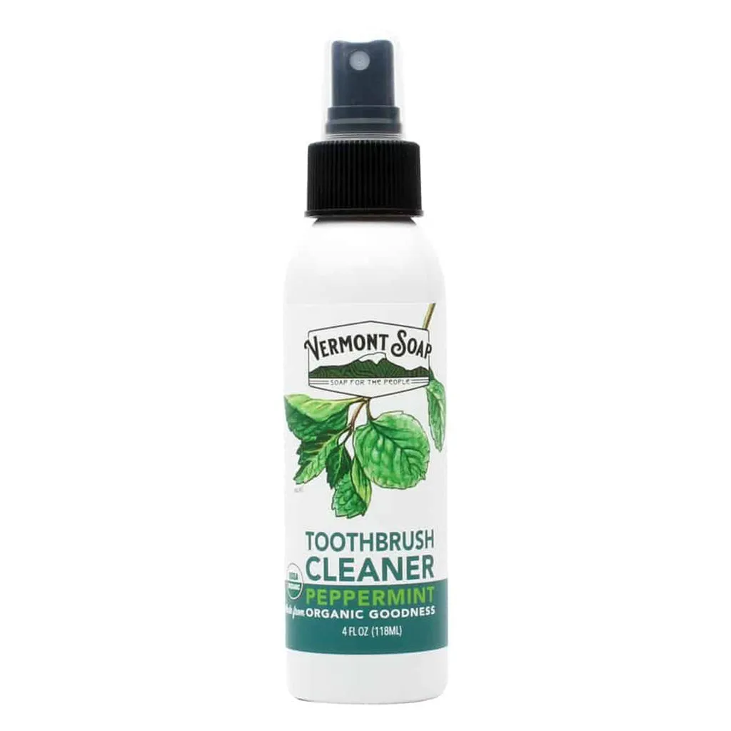 Toothbrush Cleaner  118ml Spray - Peppermint Vermont Soap