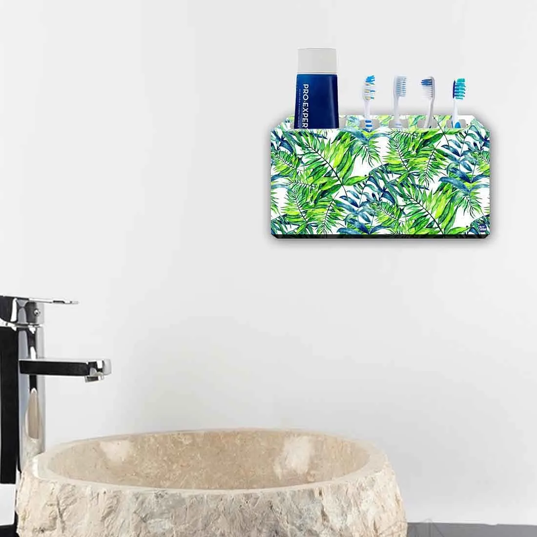 Toothbrush Holder Wall Mounted -Green Leaf