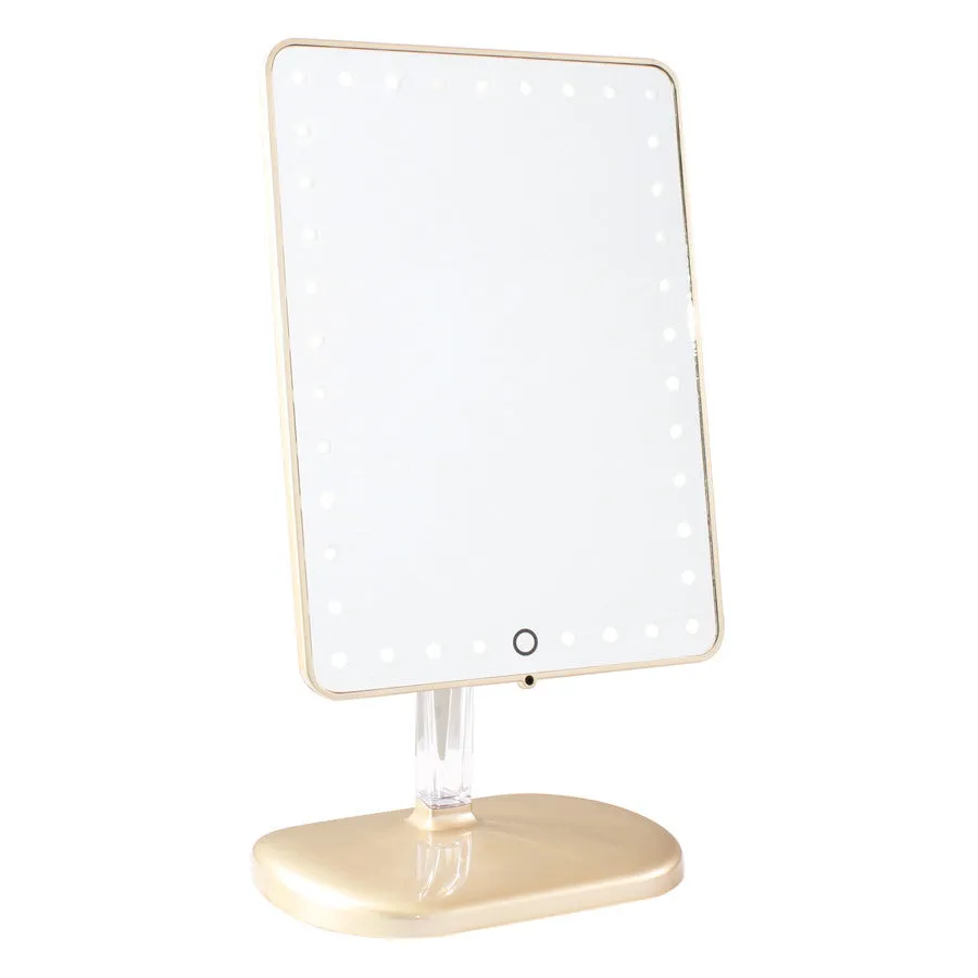 Touch Pro LED Makeup Mirror with Bluetooth Audio Speakerphone & USB Charger