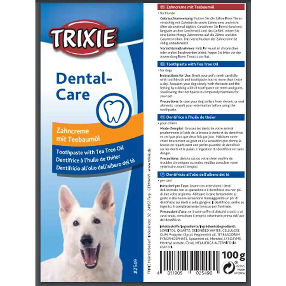 Trixie Toothpaste with Tea Tree Oil and Toothbrush for Dogs